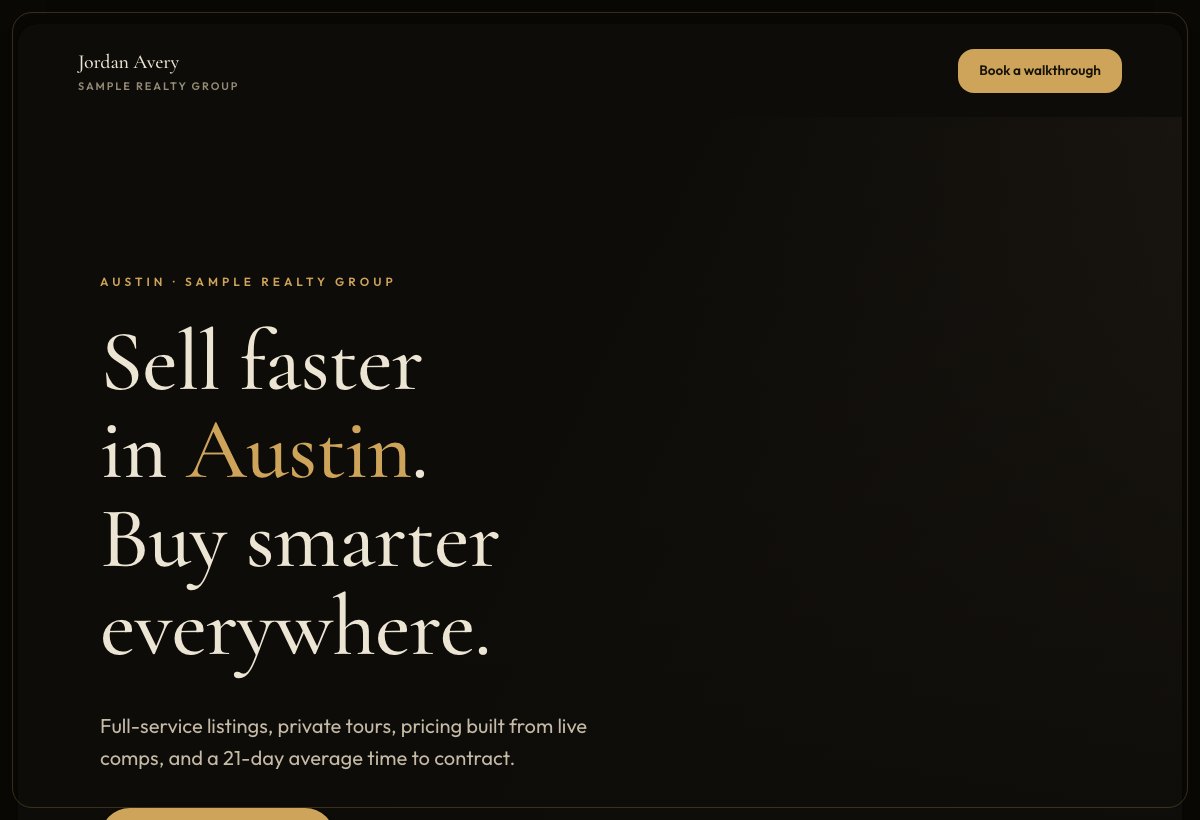 Noir Luxe example website