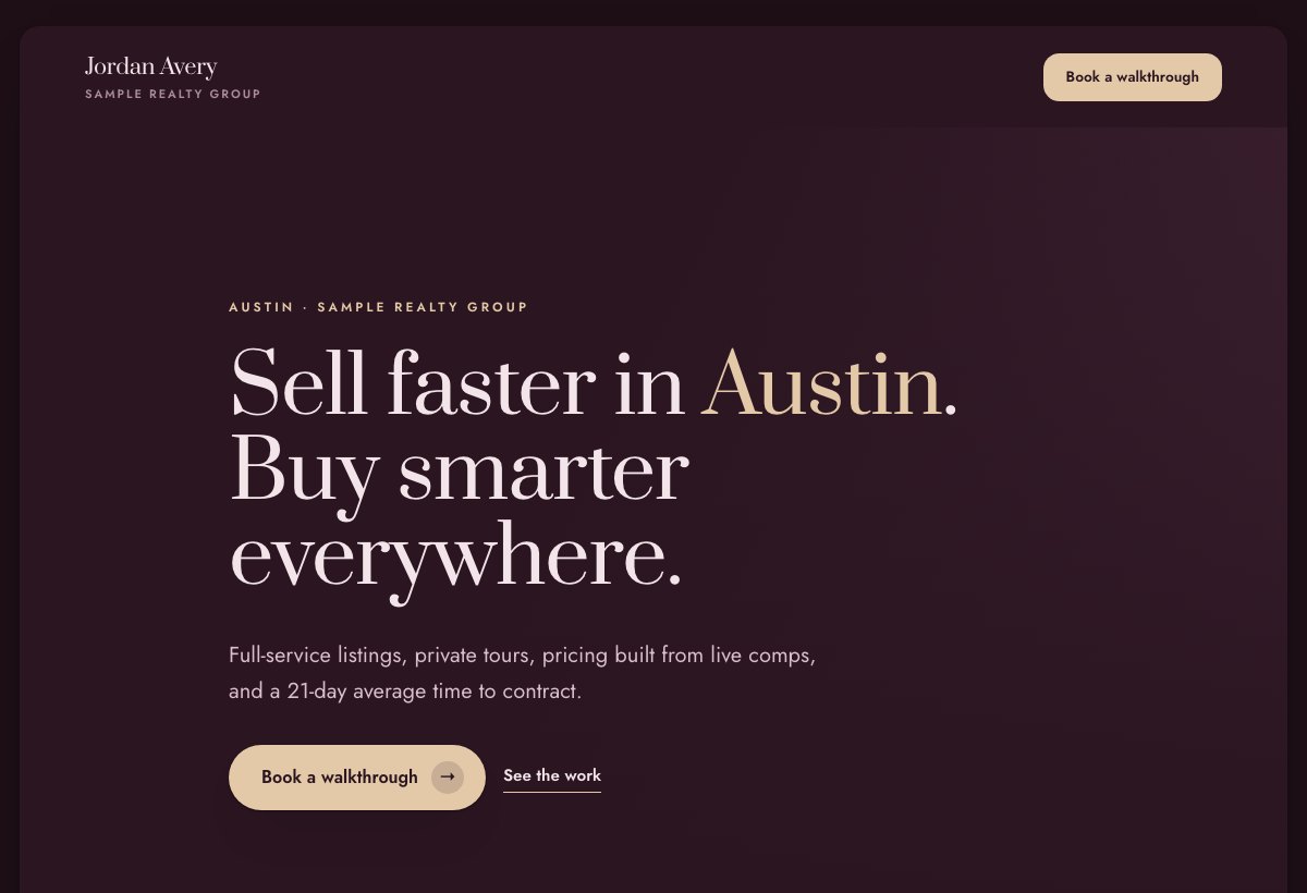 Rosewood example website