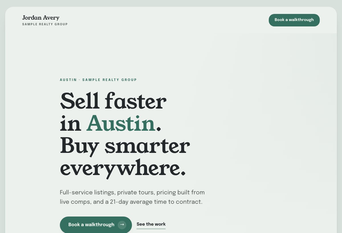 Soft Studio example website